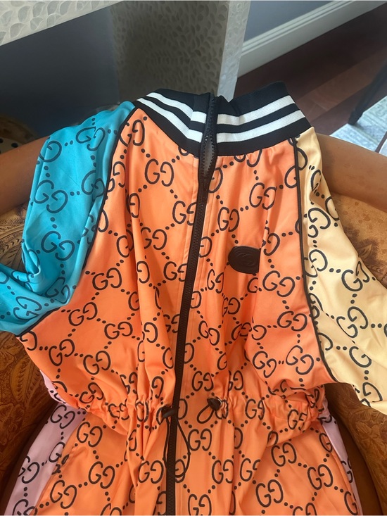 Source Unknown Jackets & Blazers - Gucci Multicolor DUP - Orange, Blue, Cream